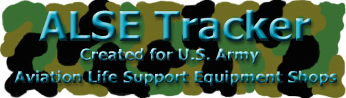ALSE Tracker, created for U.S. Army Aviation Life Support Equipment Shops